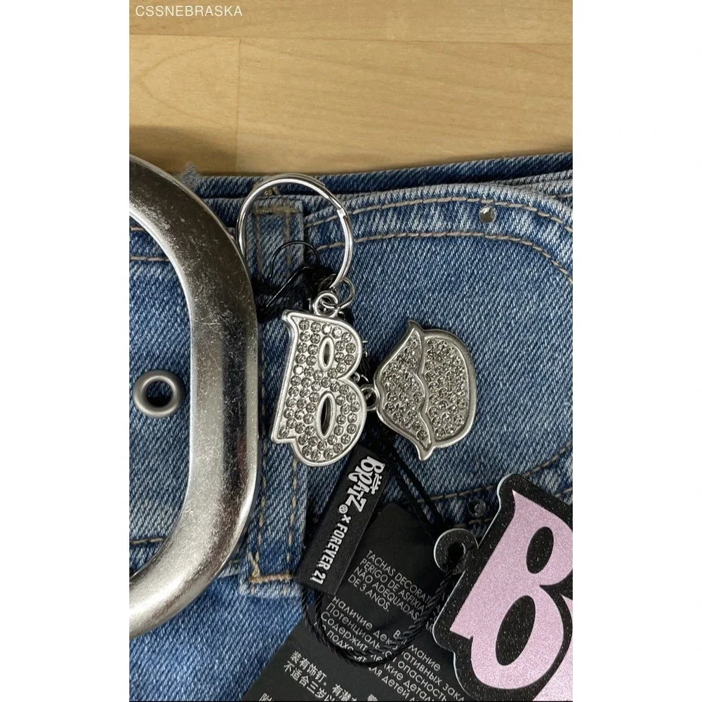 Forever 21 Bratz Denim‎ Mini Skirt with Belt - Size XS